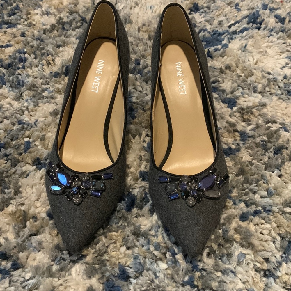 Embellished 9 West Pumps